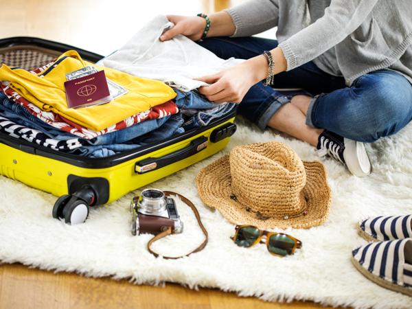 Suitcase packing travel